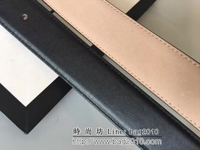 古馳CUCCI 頭層牛皮材料製作平紋面皮帶 純銅五金 男女同款 GHG1113